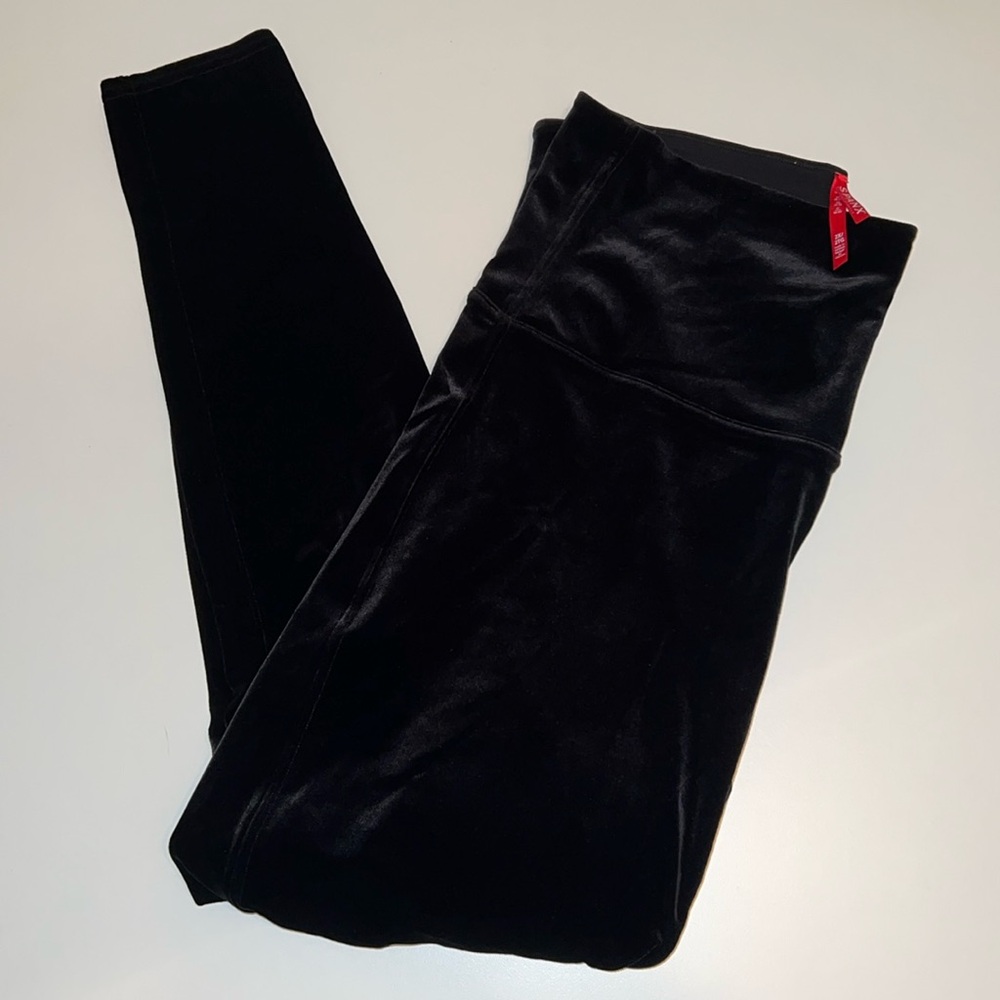 Spanx Black Velvet Leggings, 2X